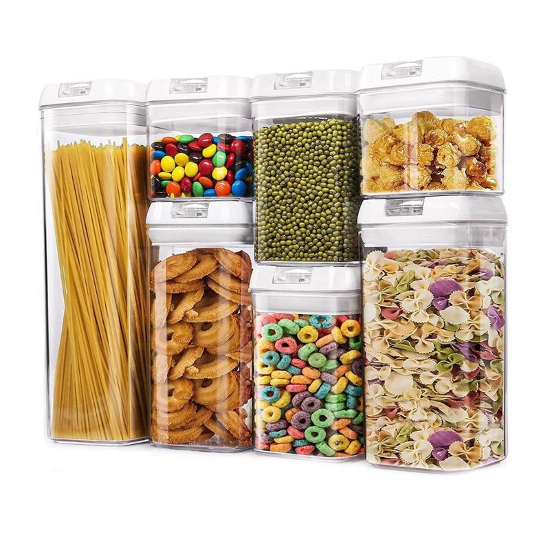 IMPORTCLICK - Set 7 Contenedores Herméticos Almacenamiento Cocina Plásticos