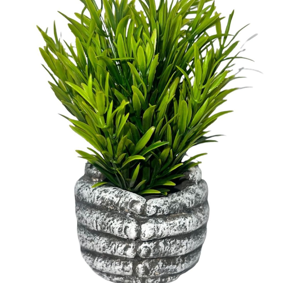 GENERICO - Macetero Planta Artificial Flores Maceta Piedra 17x9cm