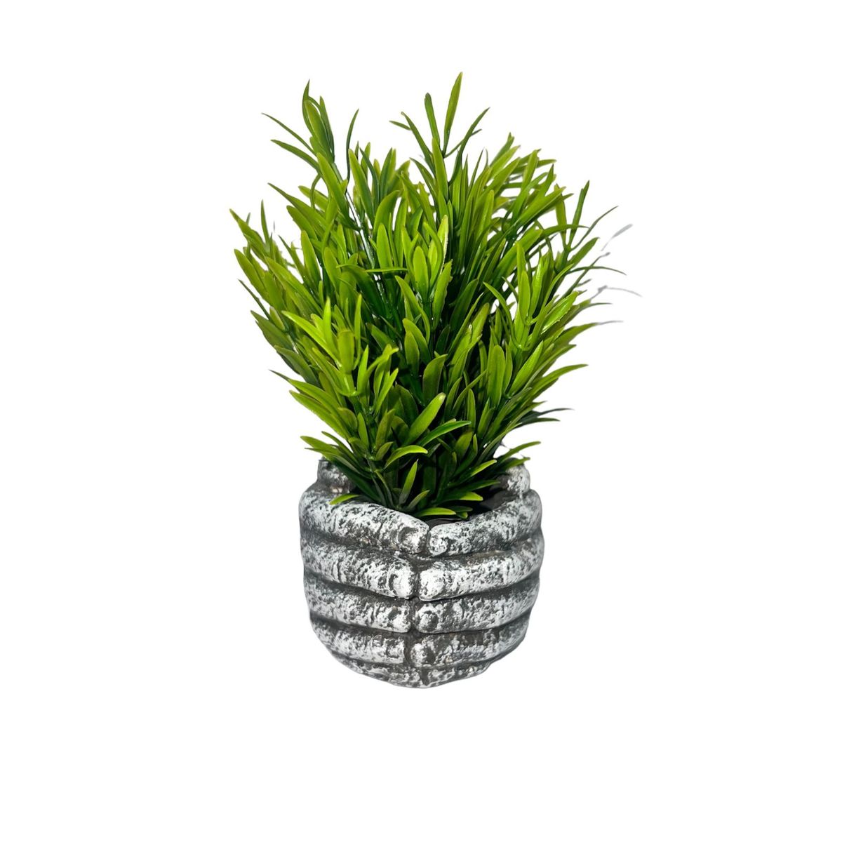 GENERICO - Macetero Planta Artificial Flores Maceta Piedra 17x9cm