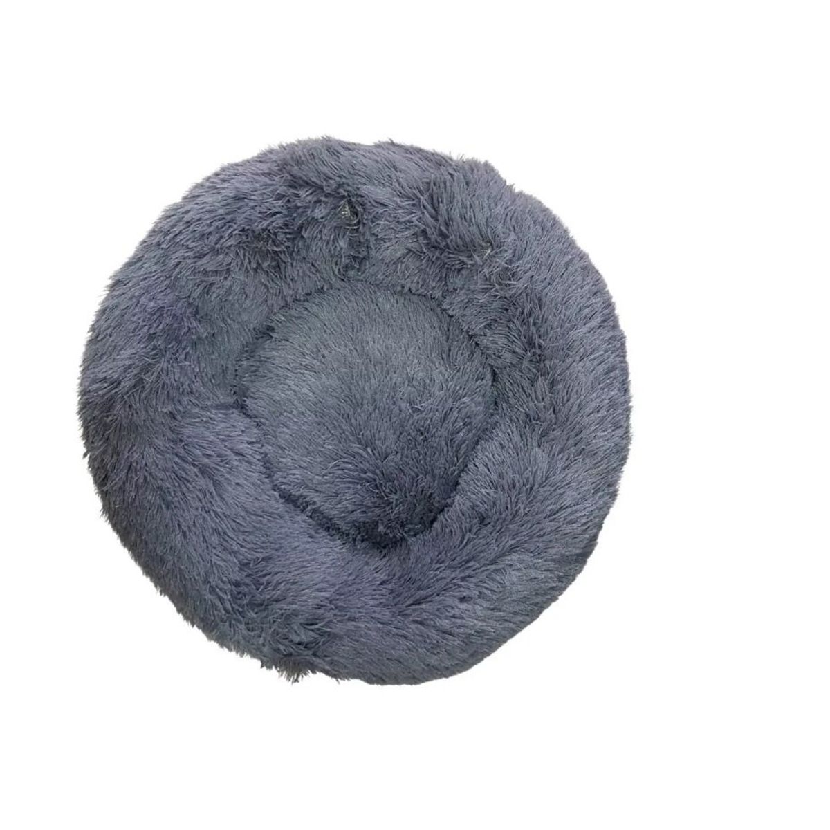 GENERICO - Cama Antiestrés Peluda Para Perros Y Gatos 70 Cm Gris