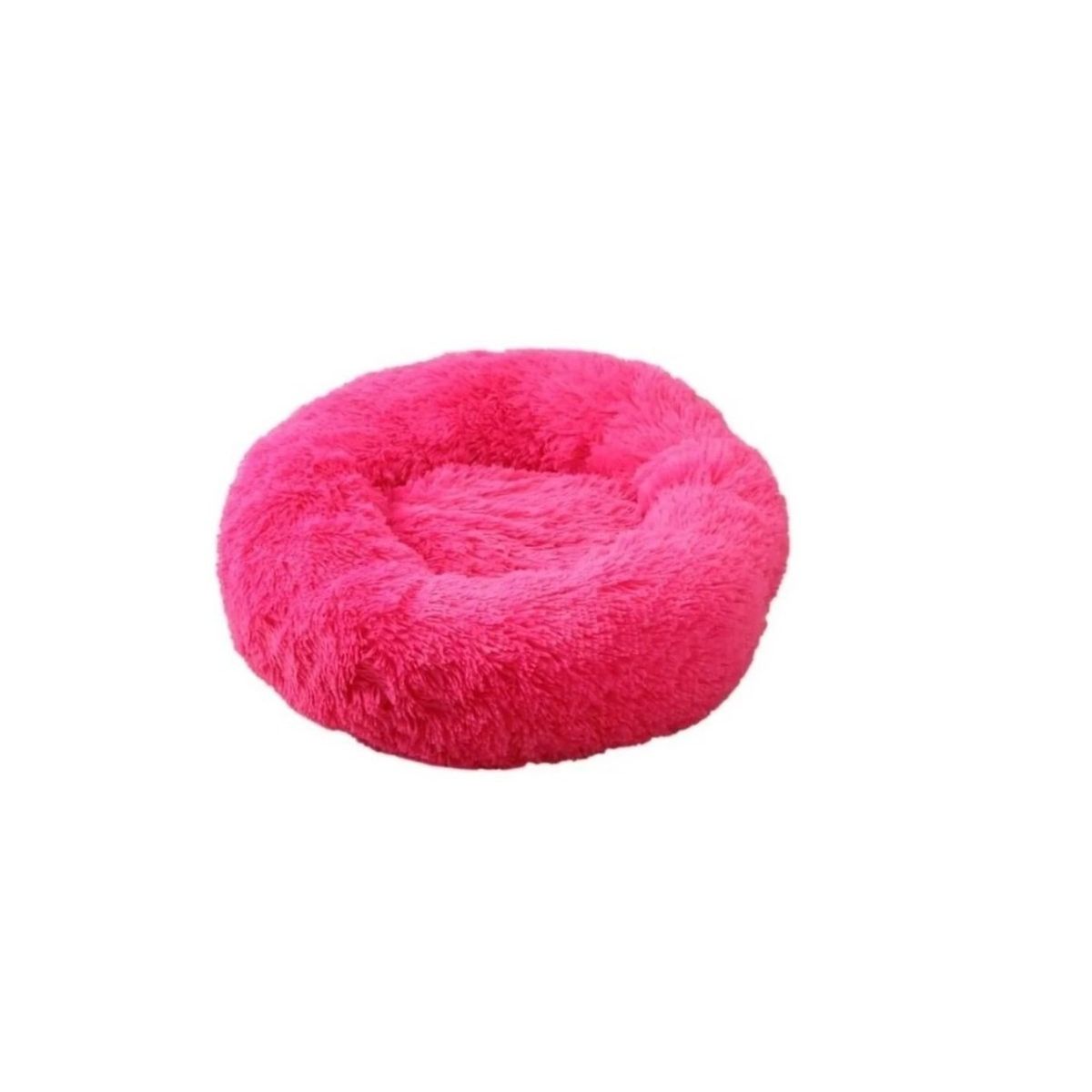 GENERICO - Cama Antiestrés Peluda Para Perros Y Gatos 70 Cm Fucsia