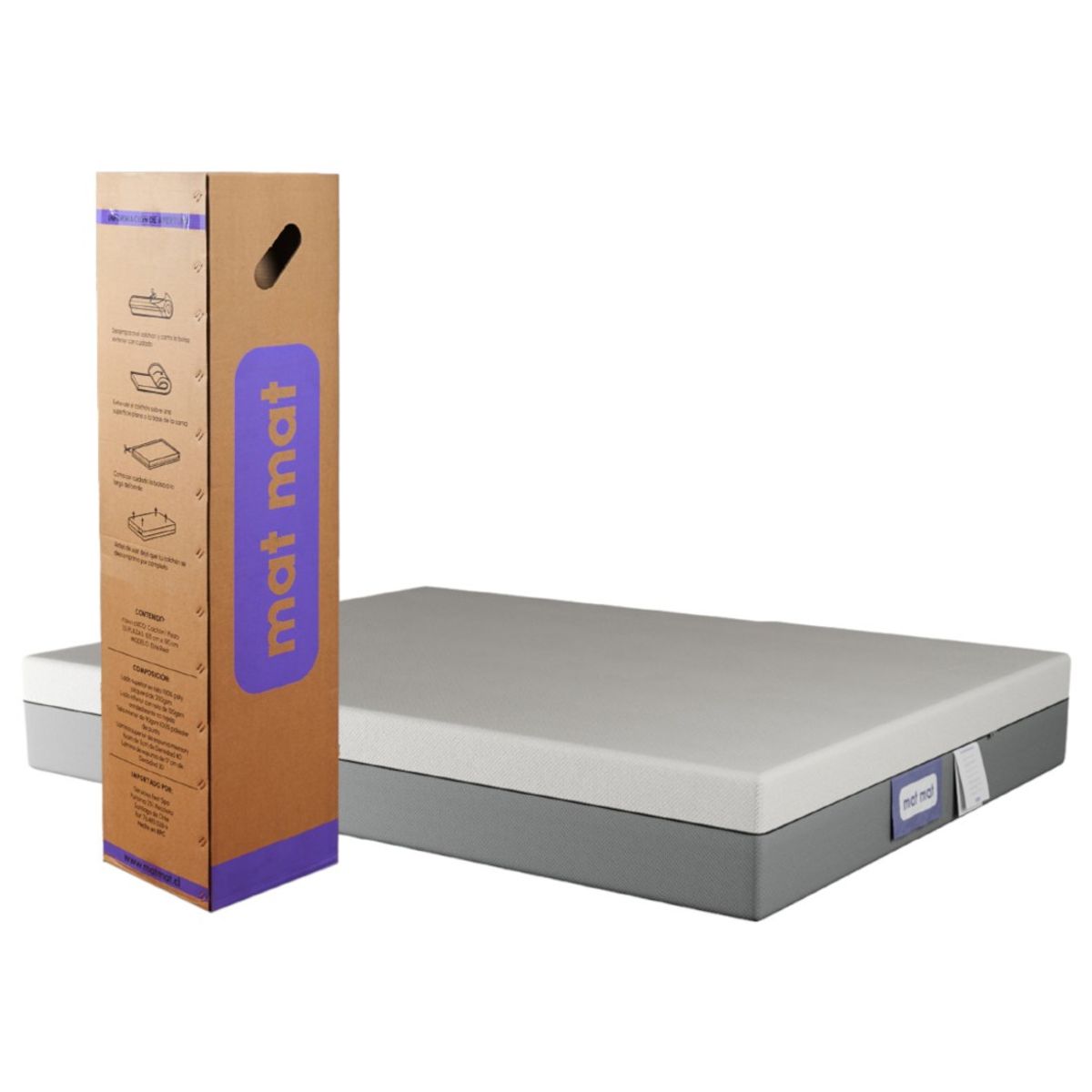 GENERICO - Colchón 1 1/2 Plazas Memory Foam Mat Mat 105x190x22Cm GENERICO