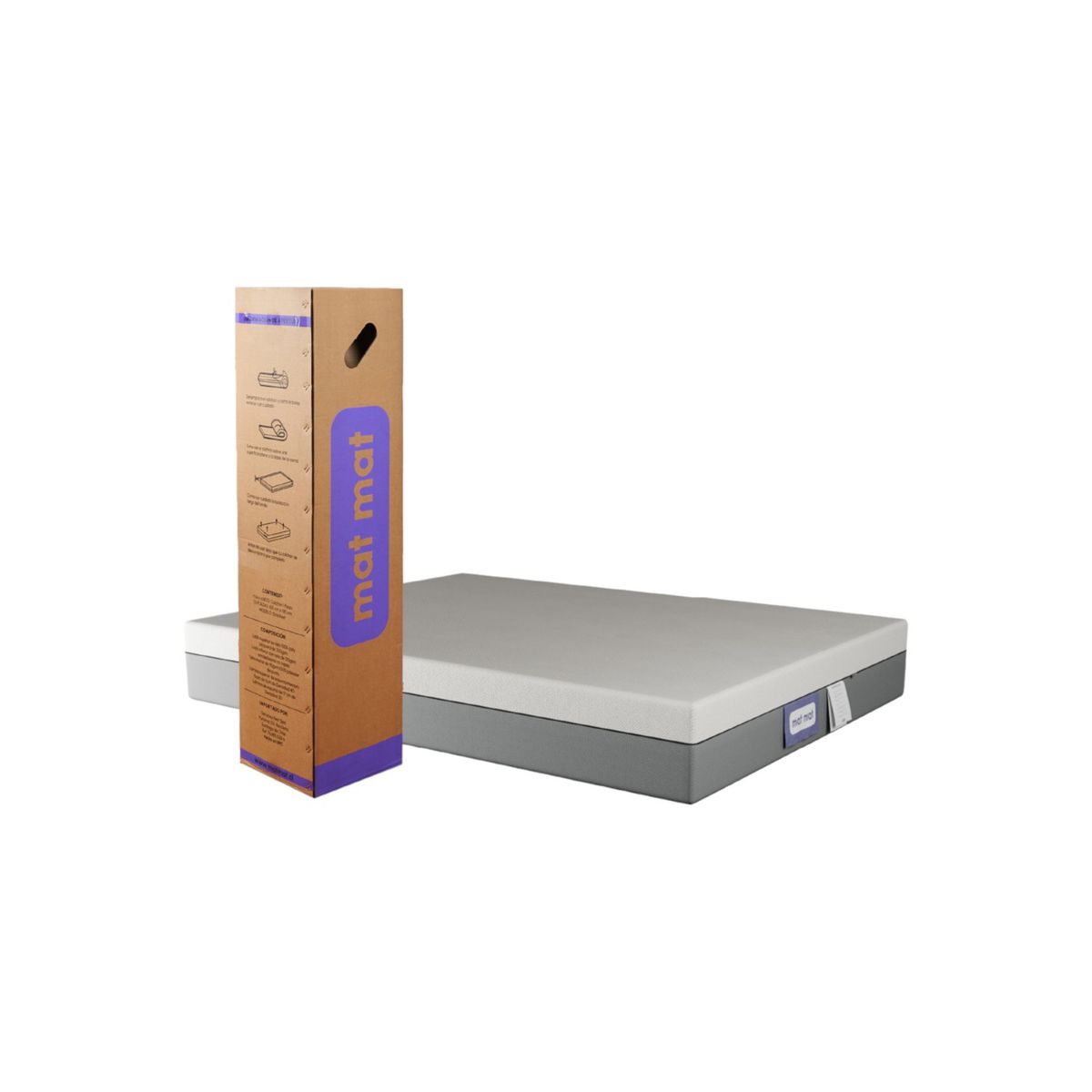 GENERICO - Colchón 1 1/2 Plazas Memory Foam Mat Mat 105x190x22Cm GENERICO