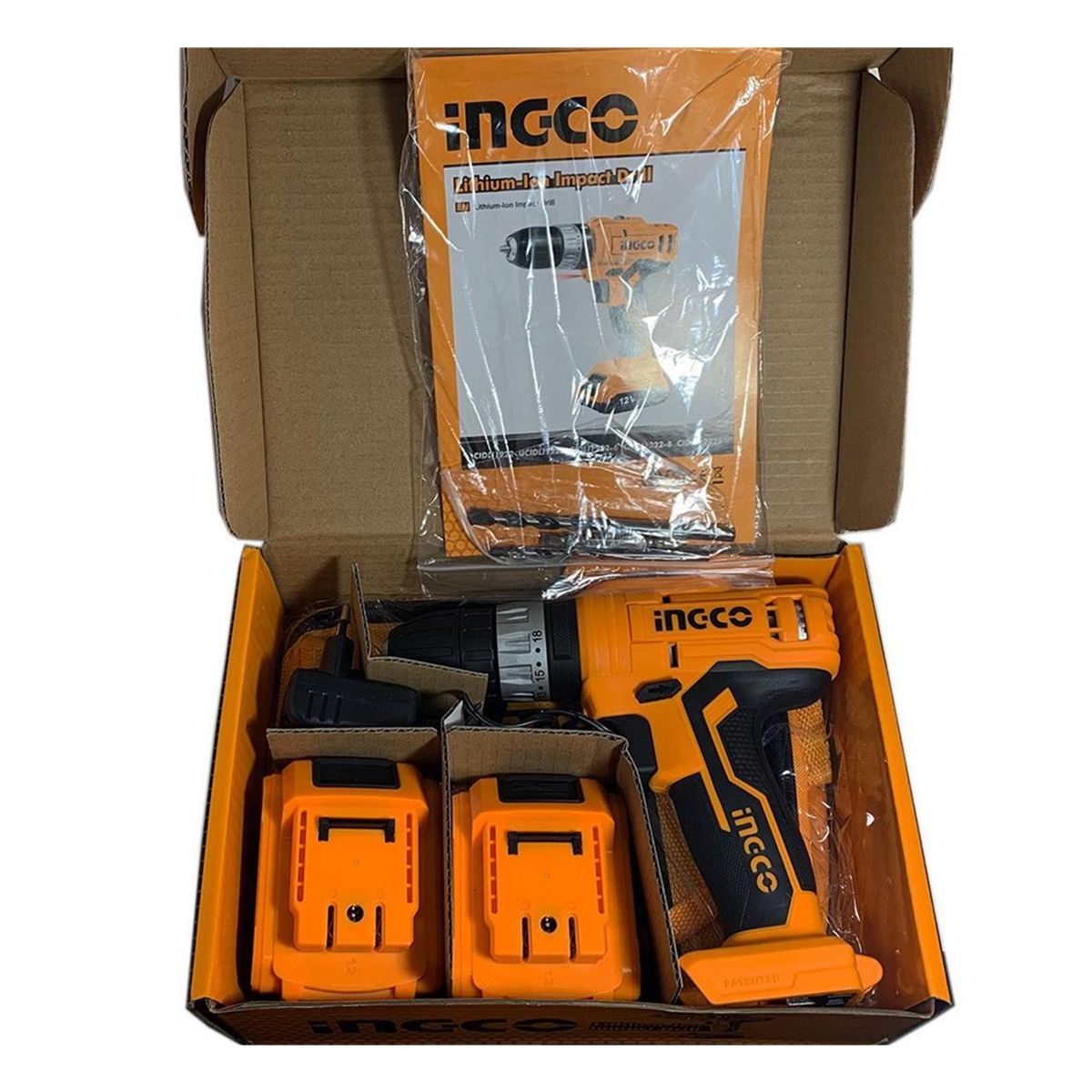 Taladro Atornillador Impacto 10mm 12v 2bat + Carg Ingco, marca INGCO - Foto 2