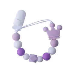 IRM - COLLAR MORDEDOR DE SILICONA CON SUJETADOR MORADO