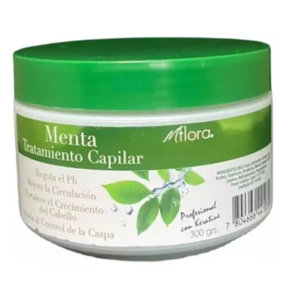 FLORA - Crema Keratina De Menta 300 Gr Flora -Tratamiento Capilar
