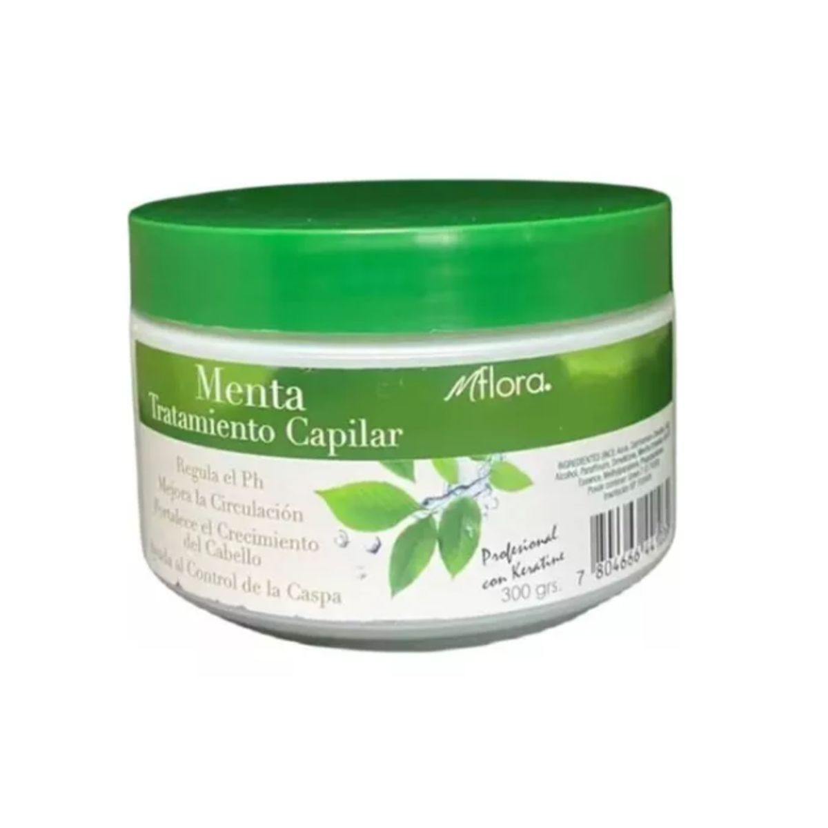 FLORA - Crema Keratina De Menta 300 Gr Flora -Tratamiento Capilar