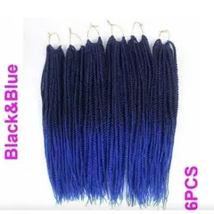 GENERICO - Kanekalon Twist Hair Extensión De Cabello Trenzado Sintético Blue