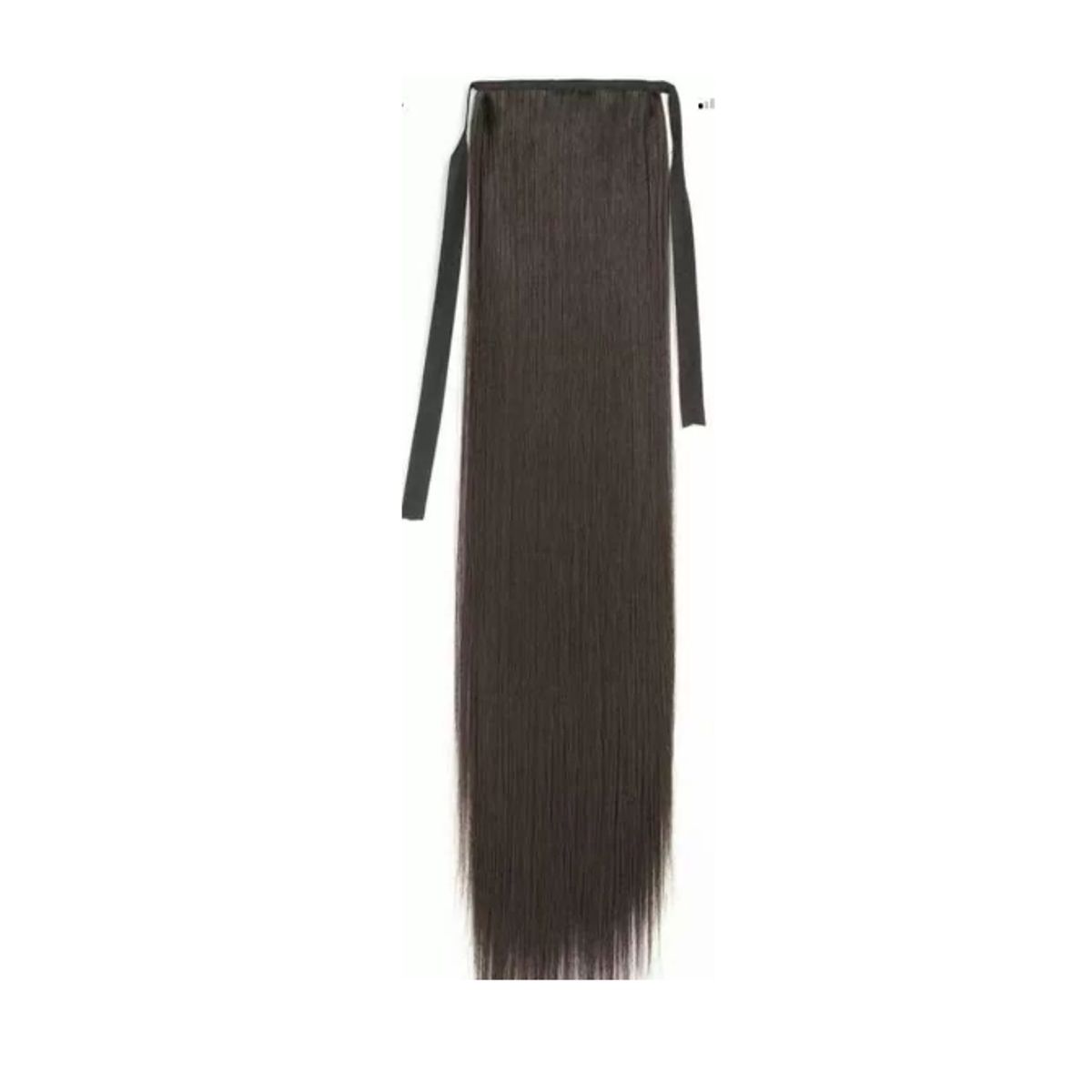 GENERICO - Postizos Extenciones De Cola Fibra Kanekalon Pelo Liso 4 Castaño