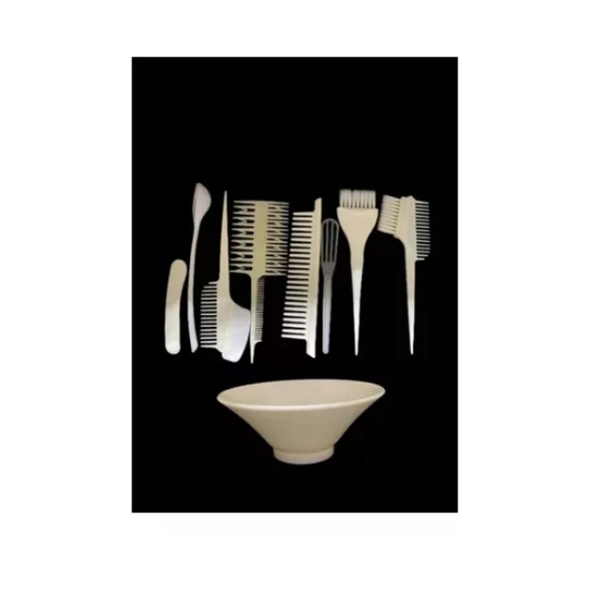 GENERICO - Kit 9 Piezas Para Tintura Pocillo + Peinetas + Aplicadores
