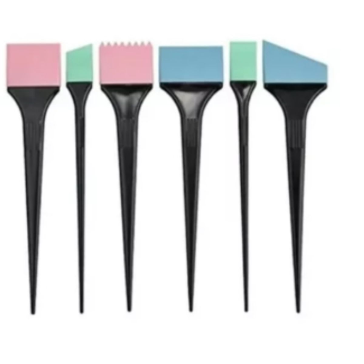 GENERICO - Set 6 Brochas Silicona + Kit 9 Piezas Para Tintura