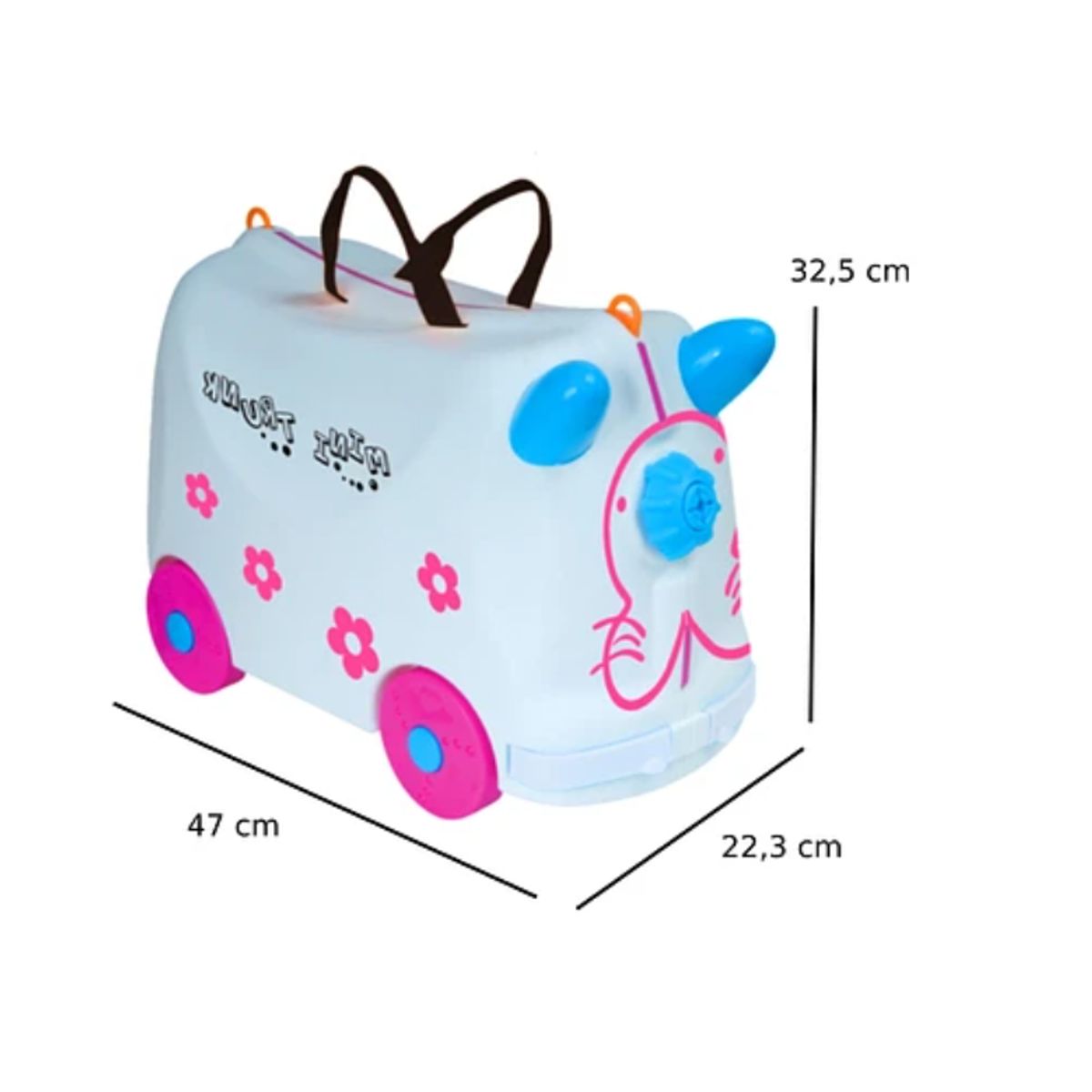 KIDSCOOL - Maleta Infantil Blanca Con Ruedas