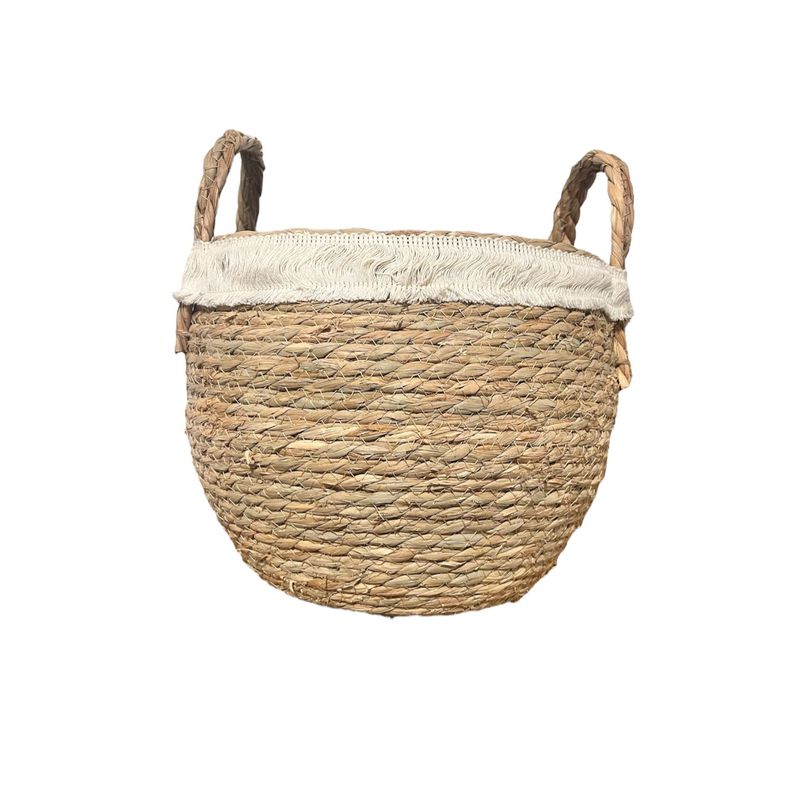 OEM - Macetero Cesto Canasto Tejido Mimbre Resistente 20x22cm