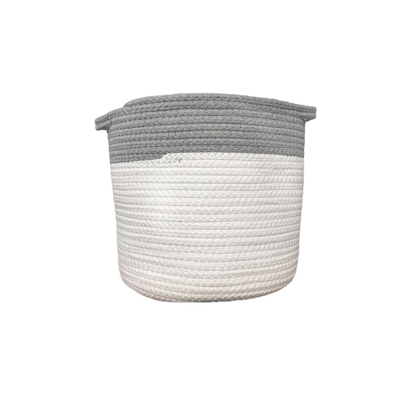 OEM - Macetero Cesto Canasto Maceta De Mimbre Bicolor