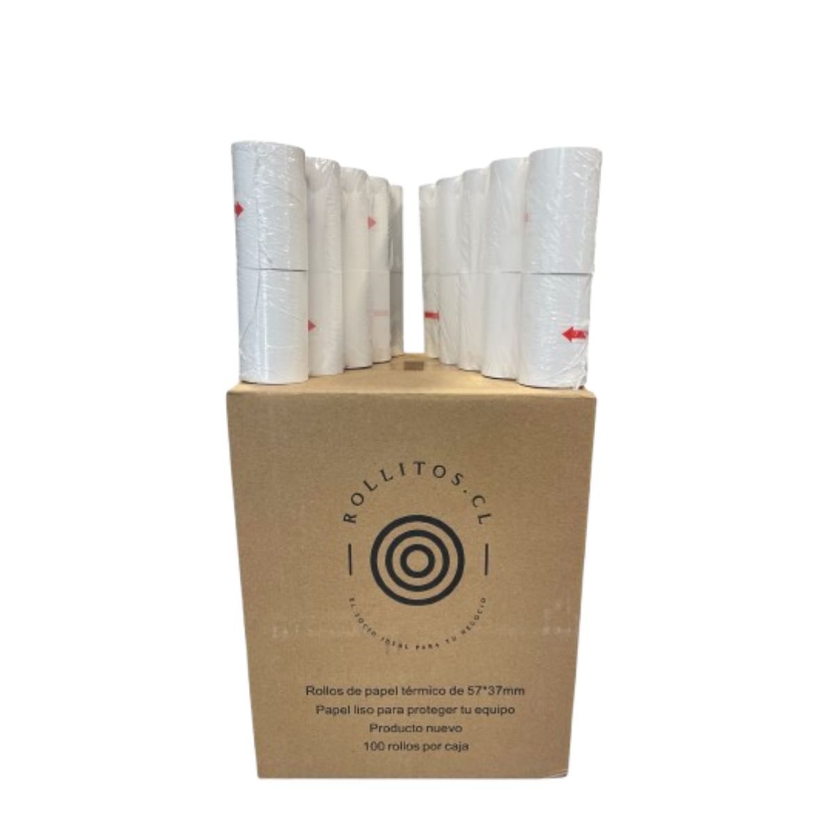 ROLLITOS - Papel Termico 150 Rollos 57mm x 17m Compraqui Klap Transbank