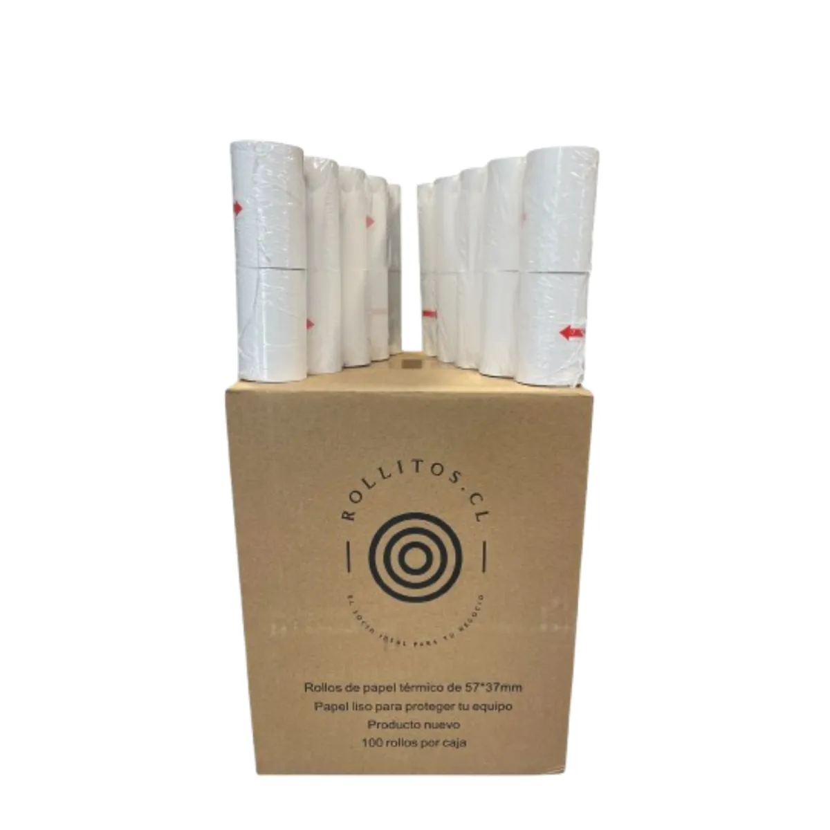 ROLLITOS - Papel Termico 200 Rollos 57mm x 17m Compraqui TUU Transbank