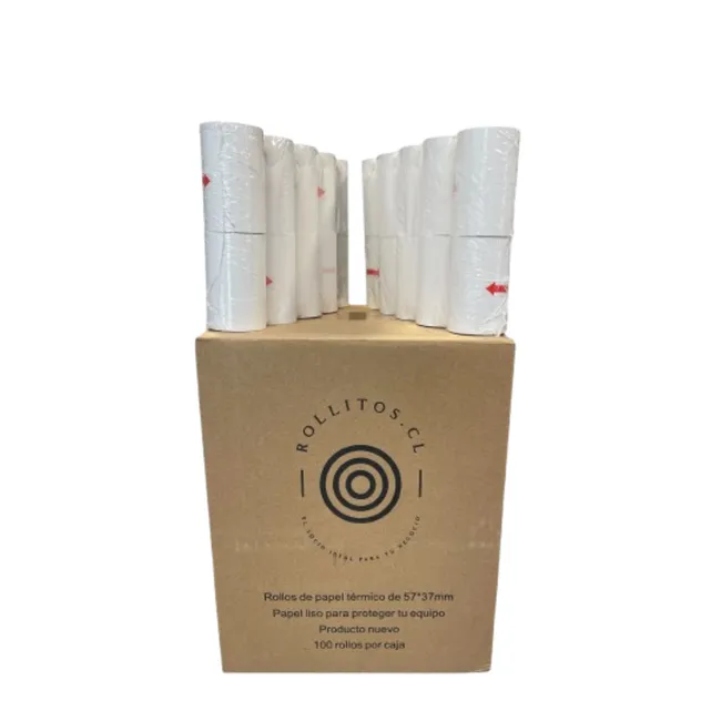 ROLLITOS - Papel Termico 40 Rollos 57mm x 17m Compraqui Klap Transbank