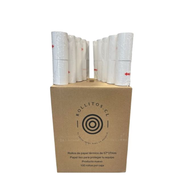 ROLLITOS - Papel Termico 10 Rollos 57mm x 17m Compraqui Klap Transbank