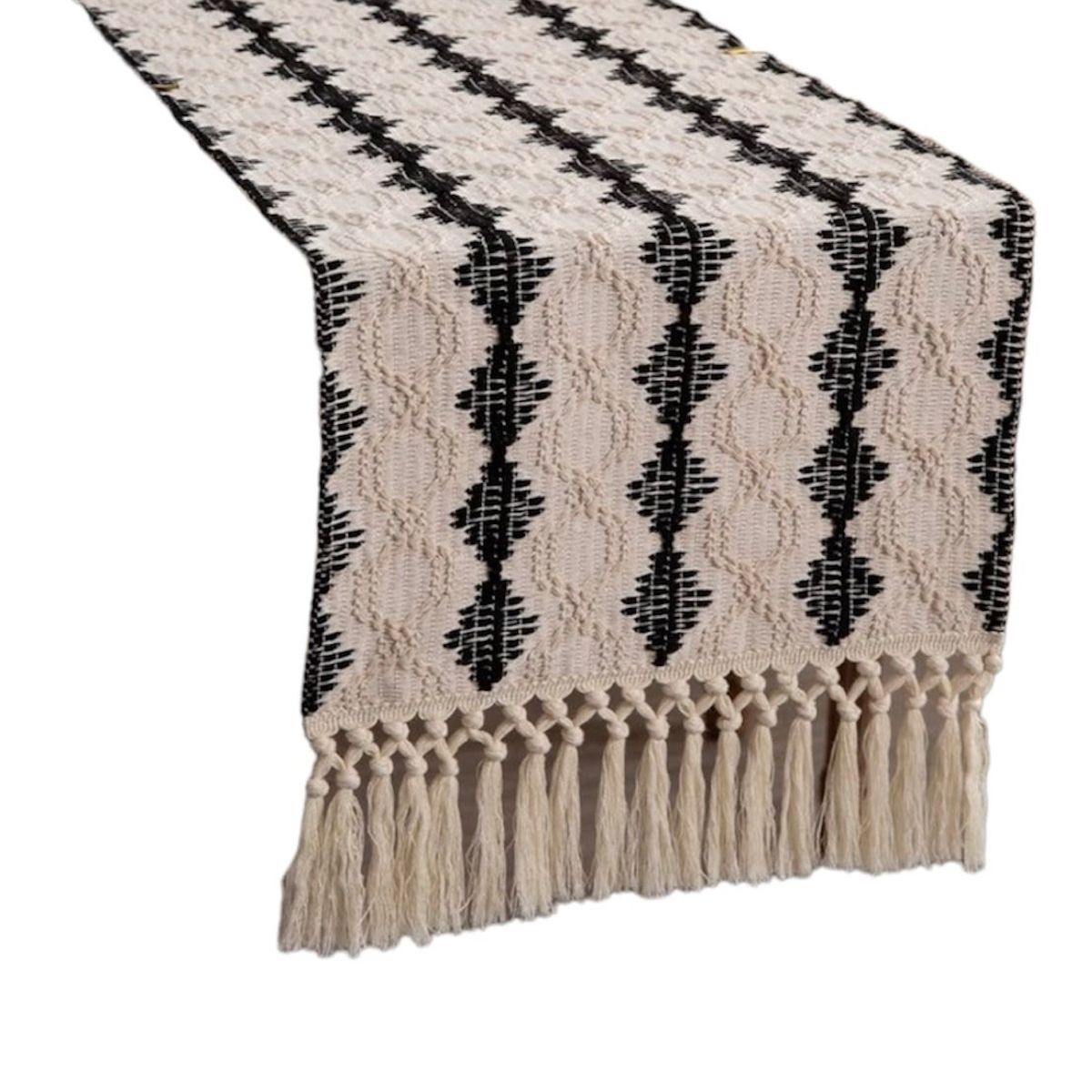 OEM - Mantel Camino De Mesa Rectangular Yute Rombo 180x30cm