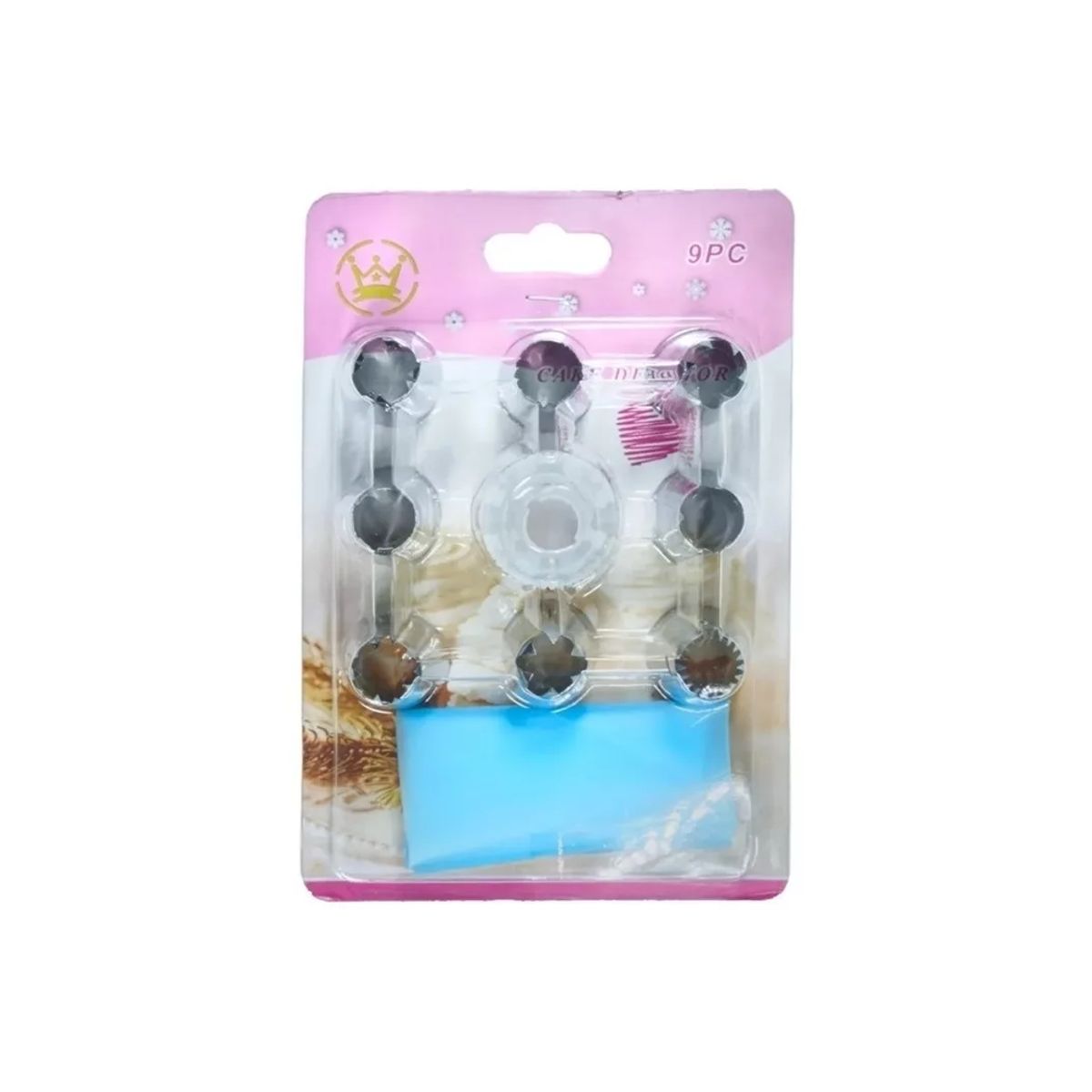 GENERICO - Set 8 Boquillas Grandes + 1 Adaptador + 1 Manga Reutilizable