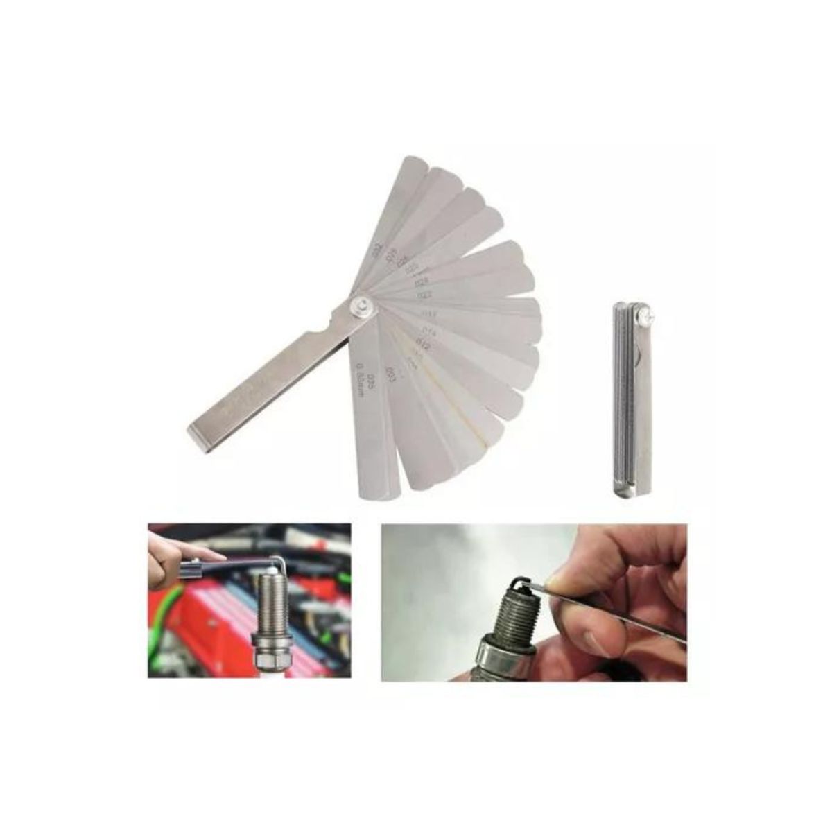 GENERICO - Feeler Calibrador De Válvulas Y Bujías De Autos Y Motos