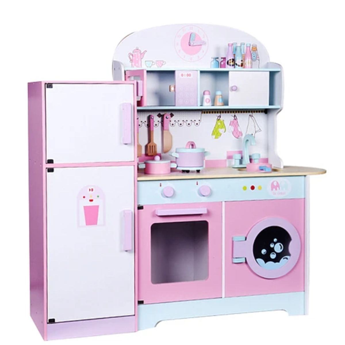 KIDSCOOL - Cocina Vintage Con Refrigerador