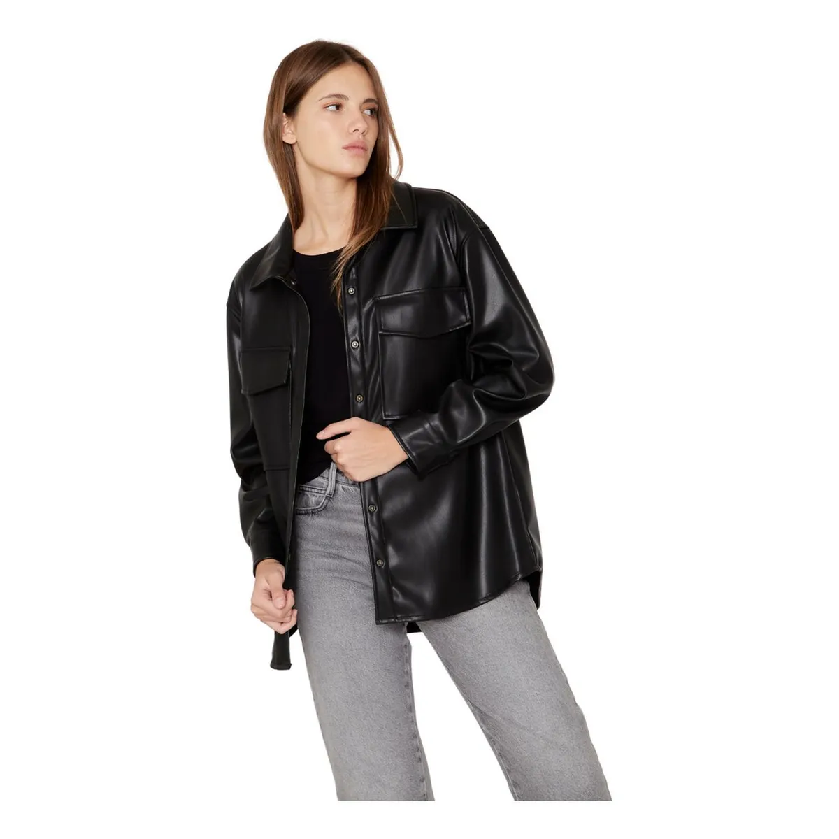 JACINTA TIENDA - Camisa Tokio oversize negra Jacinta Tienda