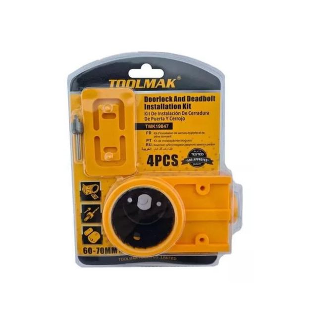GENERICO - Kit Instalación Cerradura Para Puerta Cerrojo Chapa Toolmak