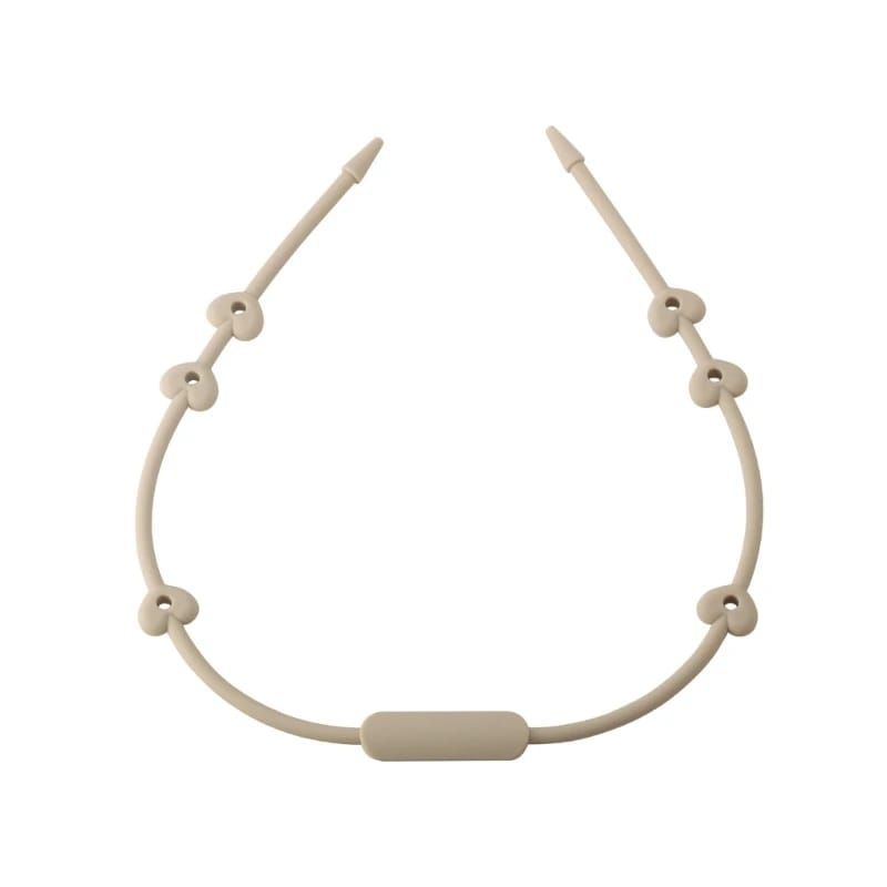 IRM - COLLAR SUJETADOR DE JUGUETES Y CHUPETES SILICONA BEIGE