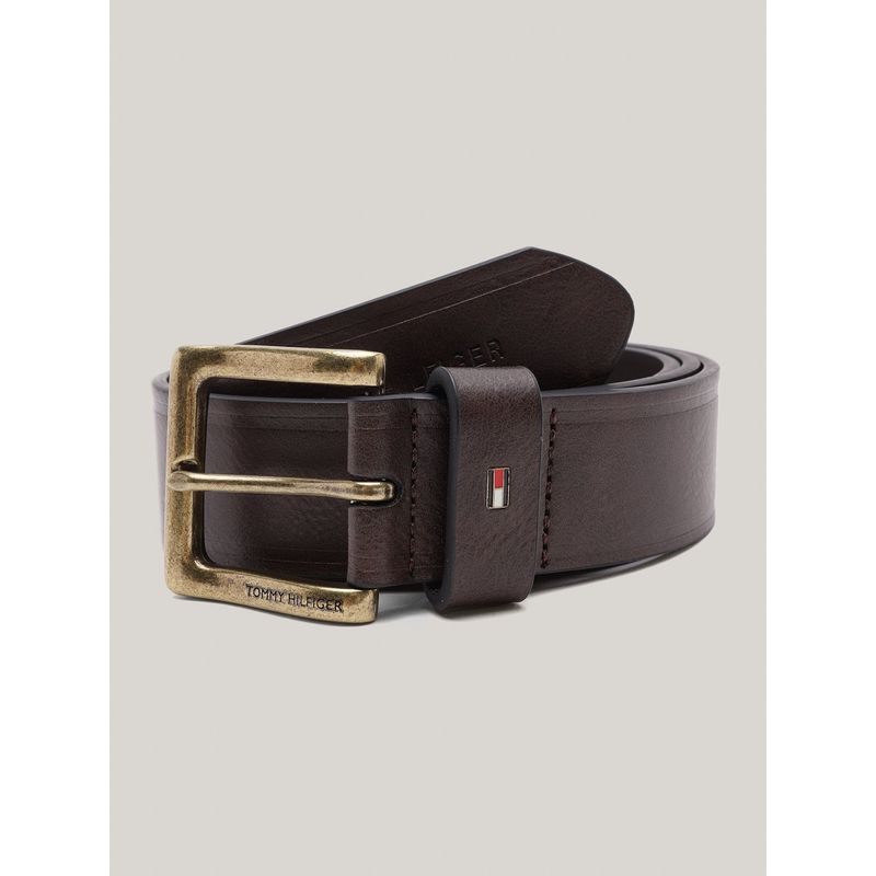 TOMMY HILFIGER - Cinturón Casual Con Logo Café Tommy Hilfiger