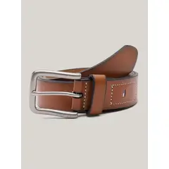 TOMMY HILFIGER - Cinturón Casual Con Logo Café