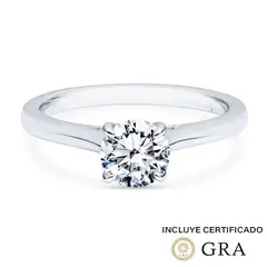 BOOMZAIR - ANILLO DE COMPROMISO MODELO CATHEDRAL SOLITAIRE CON MOISSANITAS