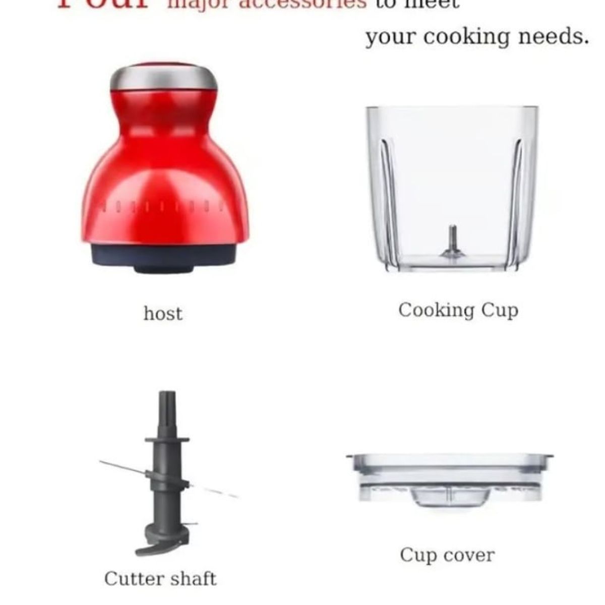 GENERICO - Picadora Multifuncional Electrica De Alimentos Manual