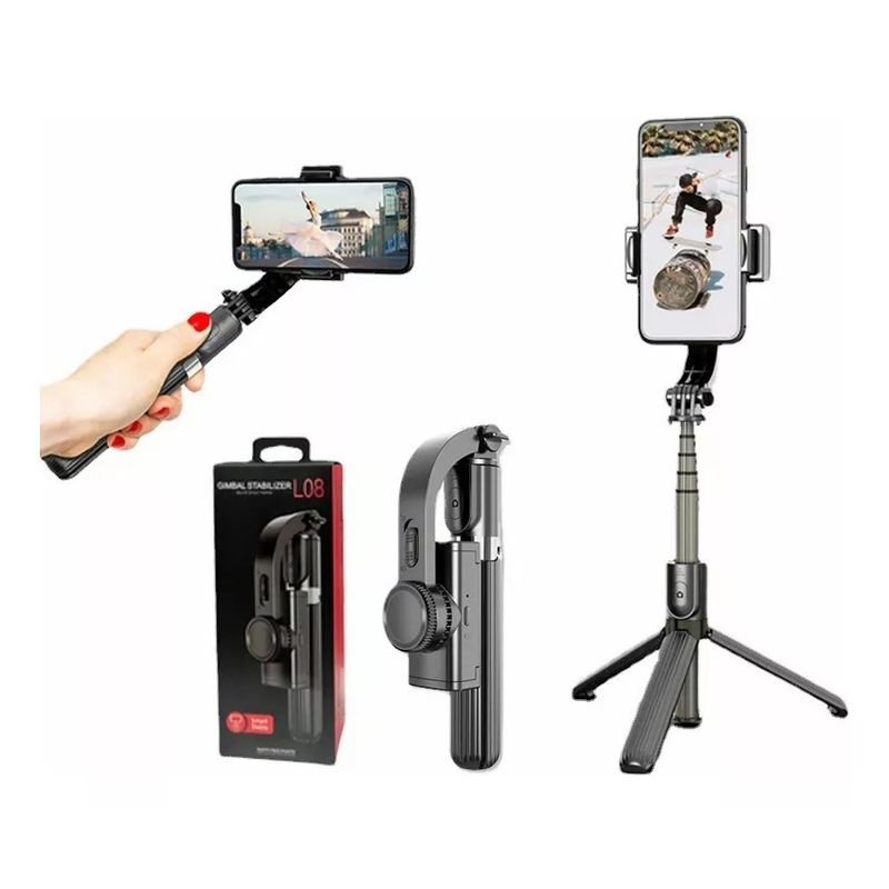 MUNDO MAGIA - Estabilizador Celular Gimbal L08 Selfie Stick Tripodemando