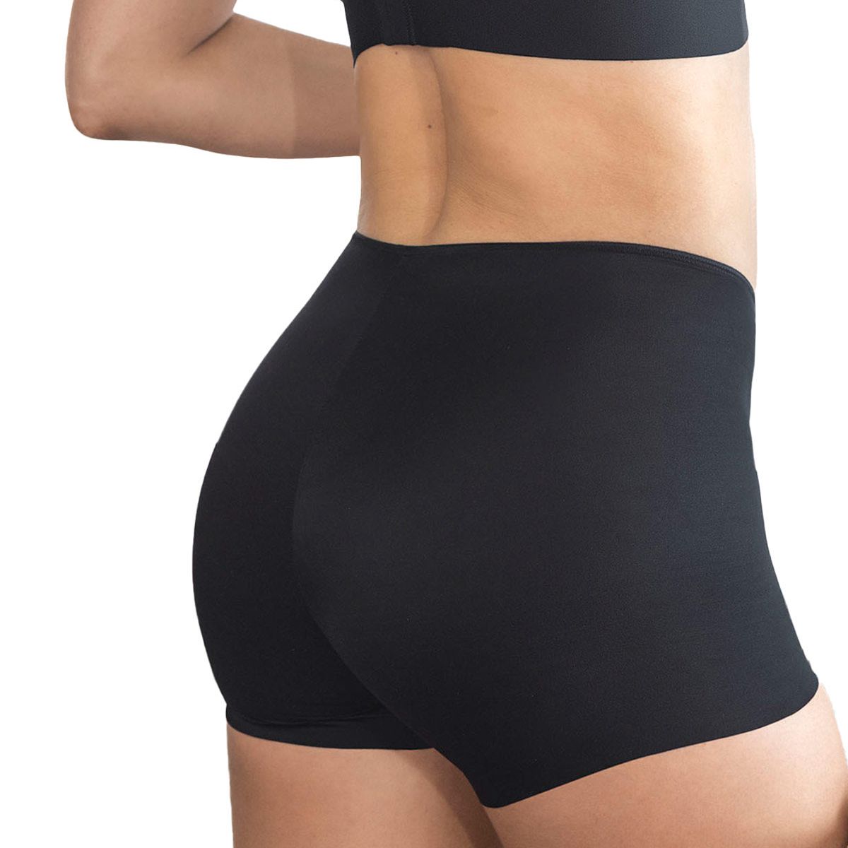 LEONISA - Calzón tipo bóxer efecto invisible en piernas 092035 Negro