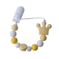 IRM - COLLAR MORDEDOR DE SILICONA CON SUJETADOR AMARILLO-