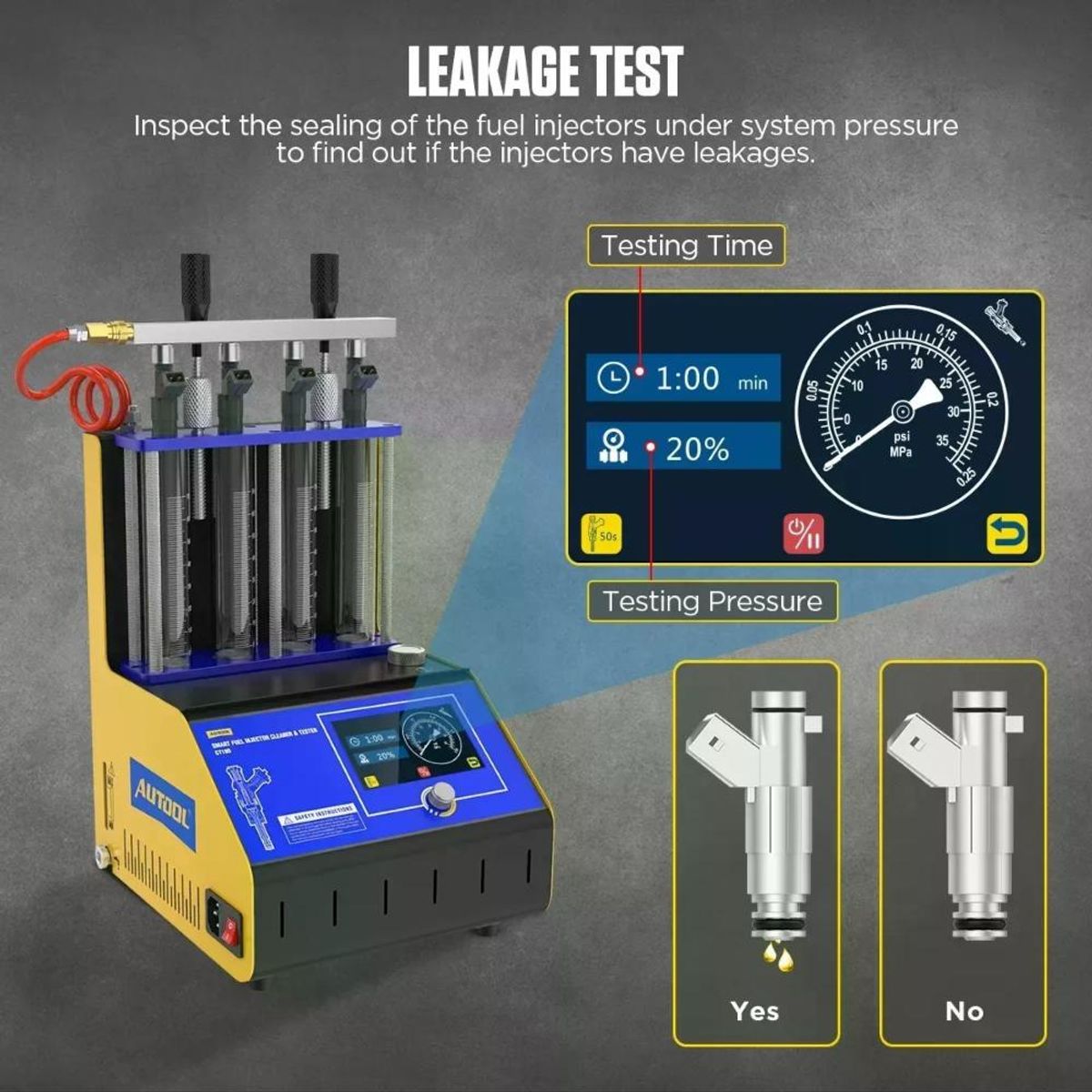 GENERICO - Ct180 Autool Limpiador Y Probador De Inyectores Automotriz