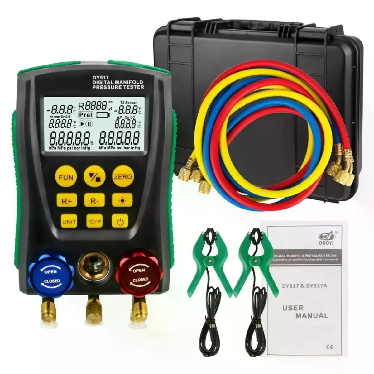 GENERICO - Manómetro Digital De Refrigeración Dy517a Presión De Vació