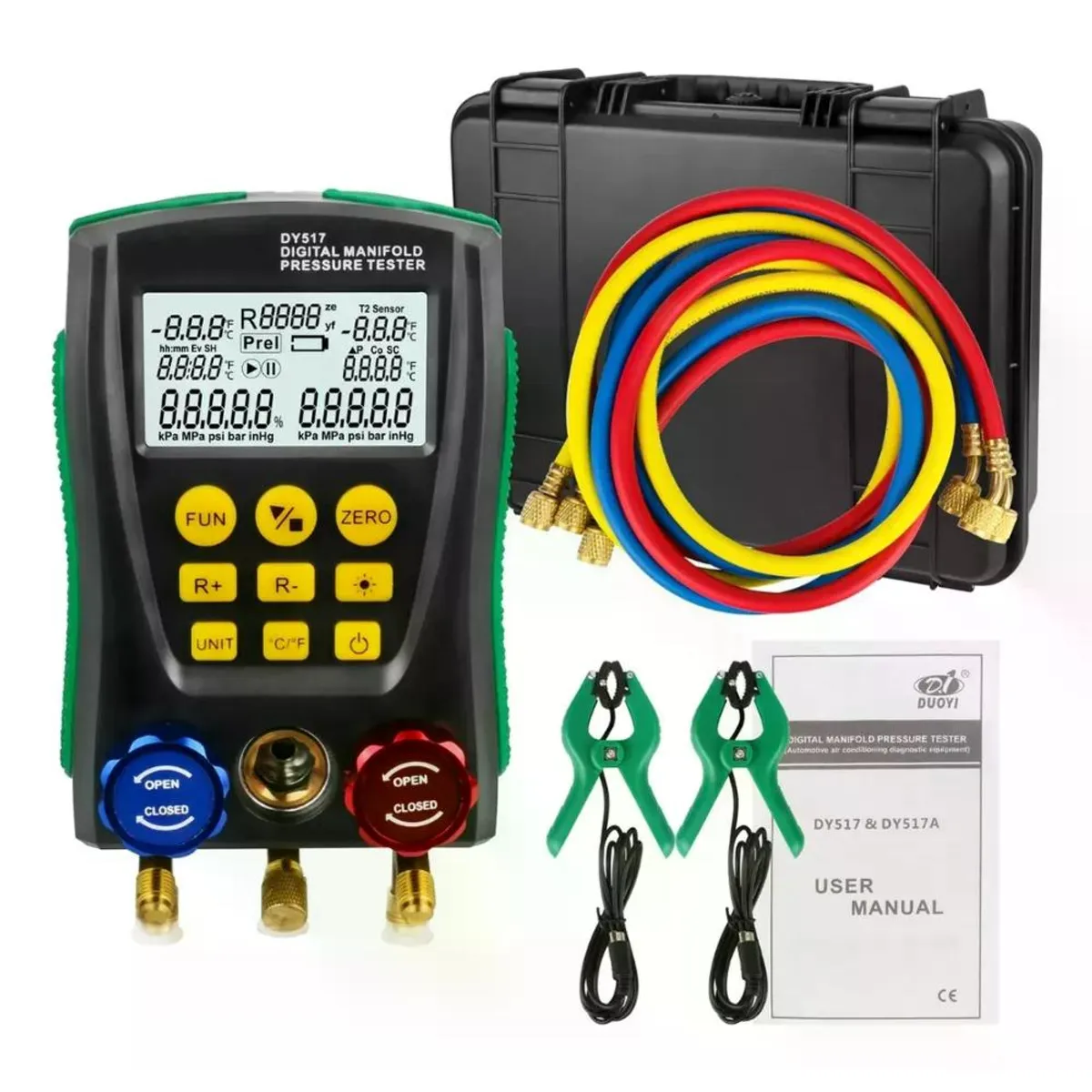 GENERICO - Manómetro Digital De Refrigeración Dy517a Presión De Vació