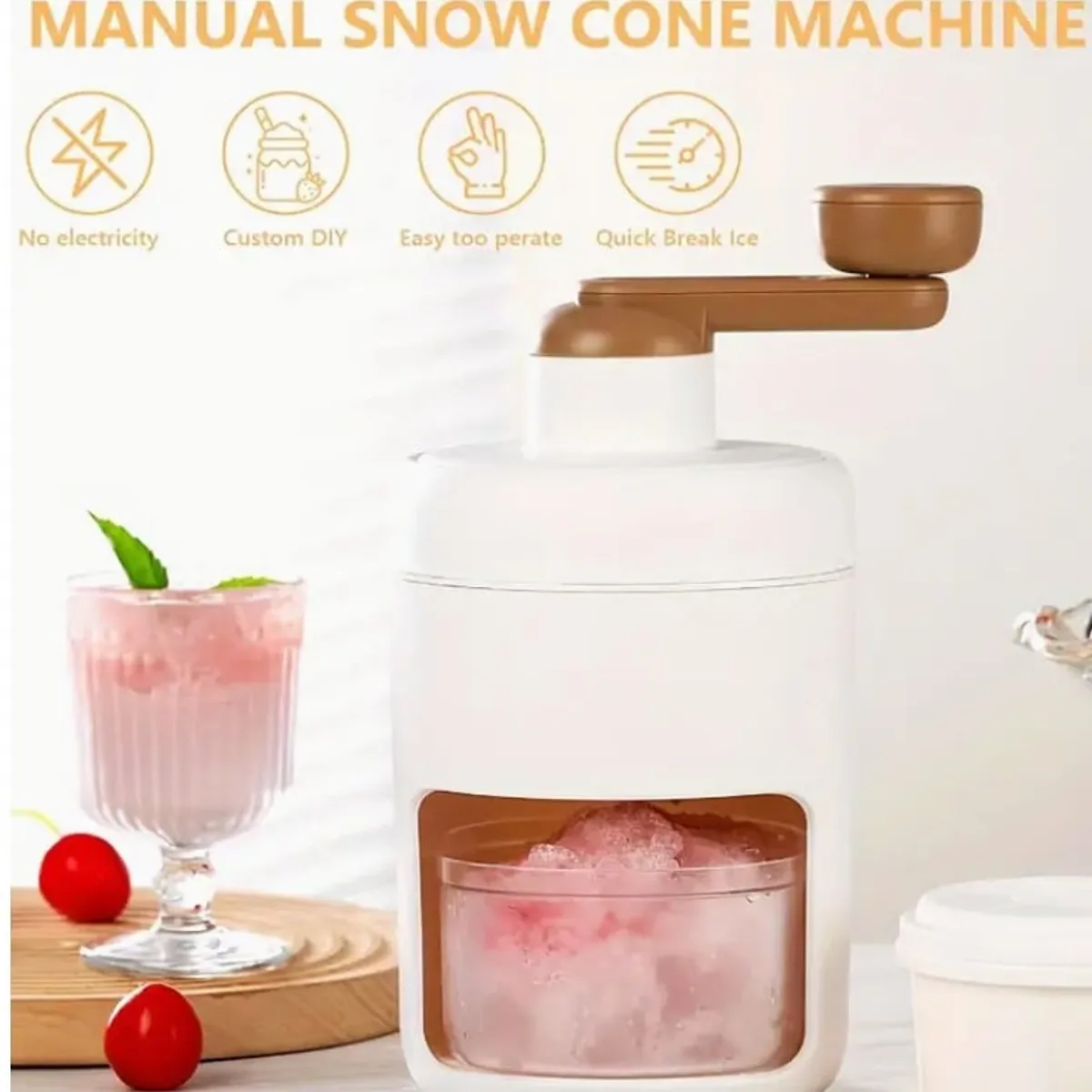 GENERICO - Máquina Trituradora Hielo Raspado Manual