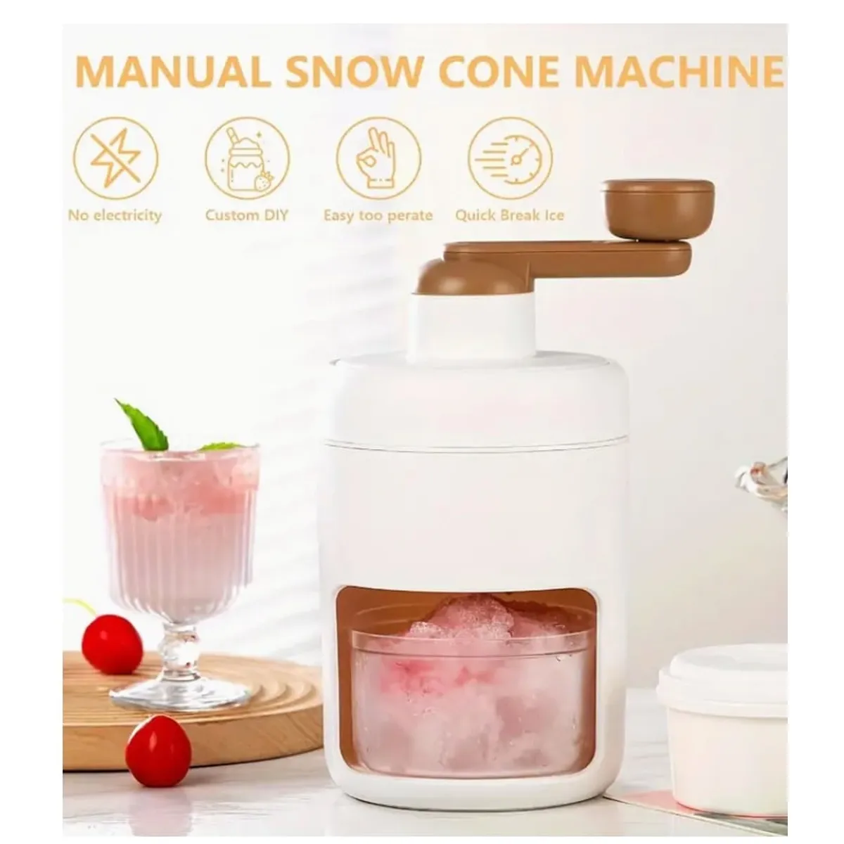 GENERICO - Máquina Trituradora Hielo Raspado Manual