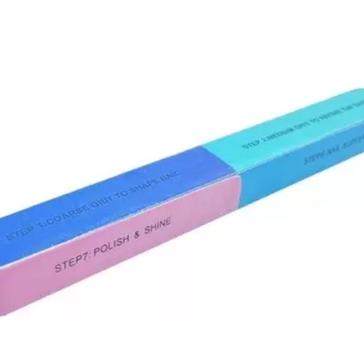 GENERICO - Pack 12 Limas De Uñas 7 Pasos Para Limar/pulir Y Dar Brillo