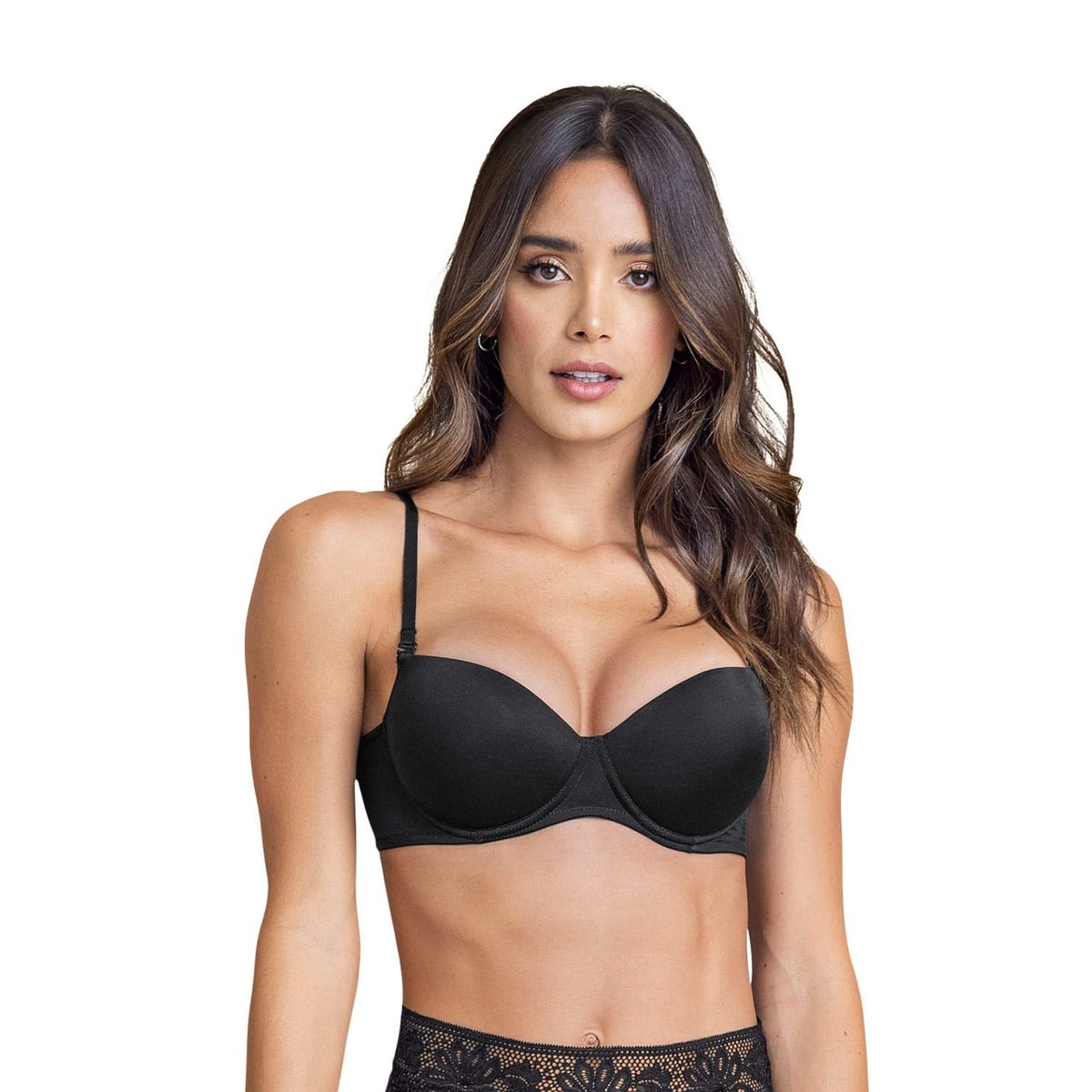 LEONISA - Sostén con realce incorporado y arco 71344 Negro