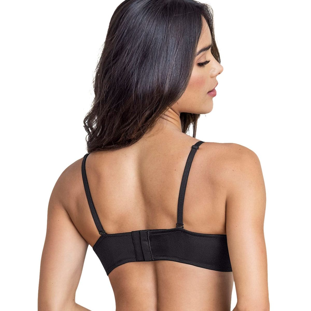 LEONISA - Sostén con realce incorporado y arco 71344 Negro