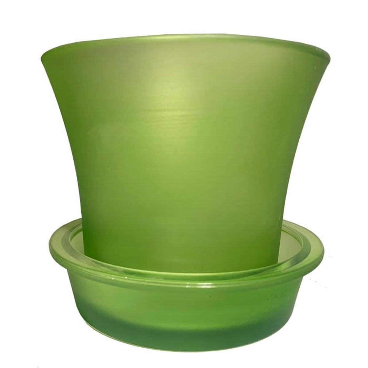 BRIC - Macetero de vidrio con plato