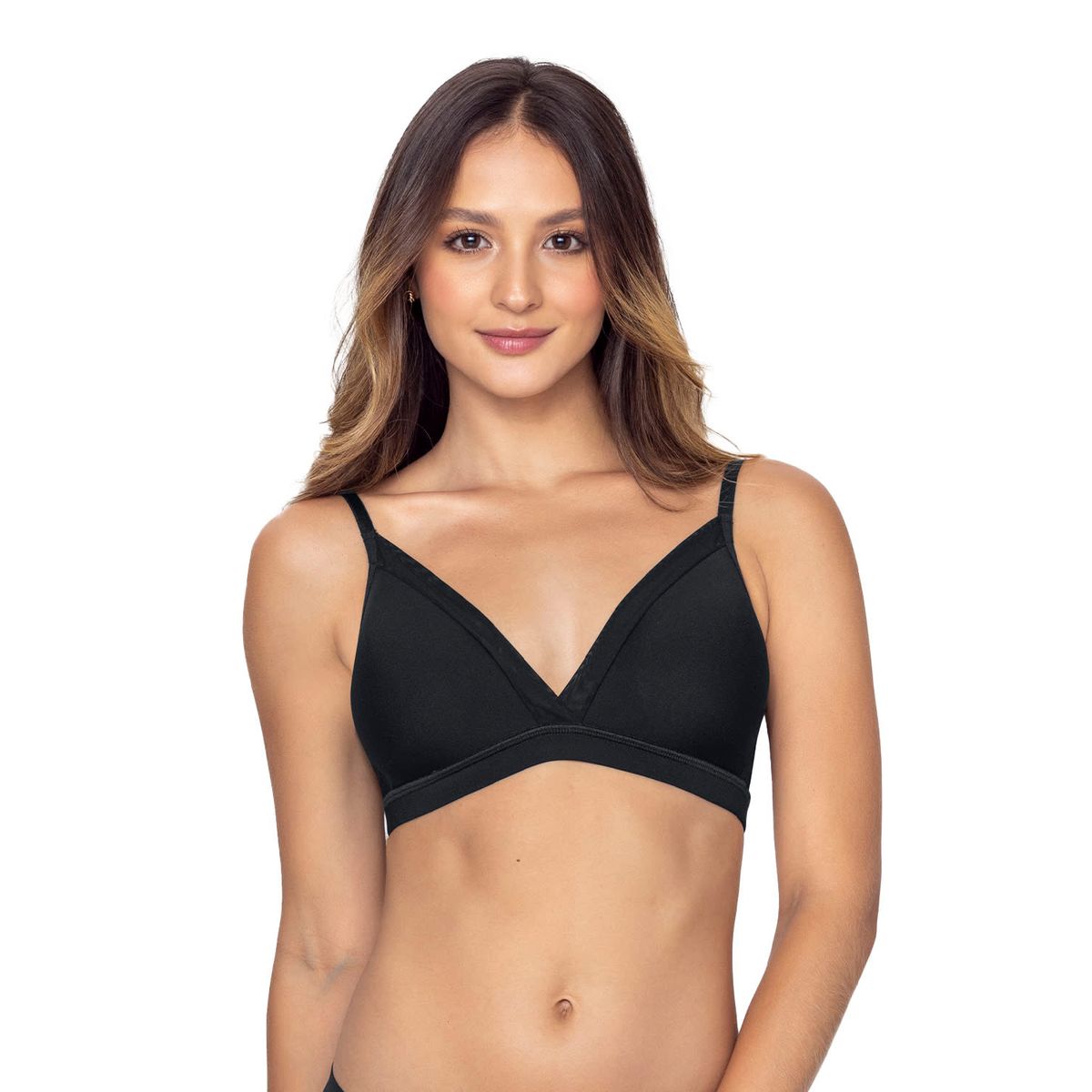 LEONISA - Sostén sin arco Pura Comodidad con detalles en tul 091083 Negro