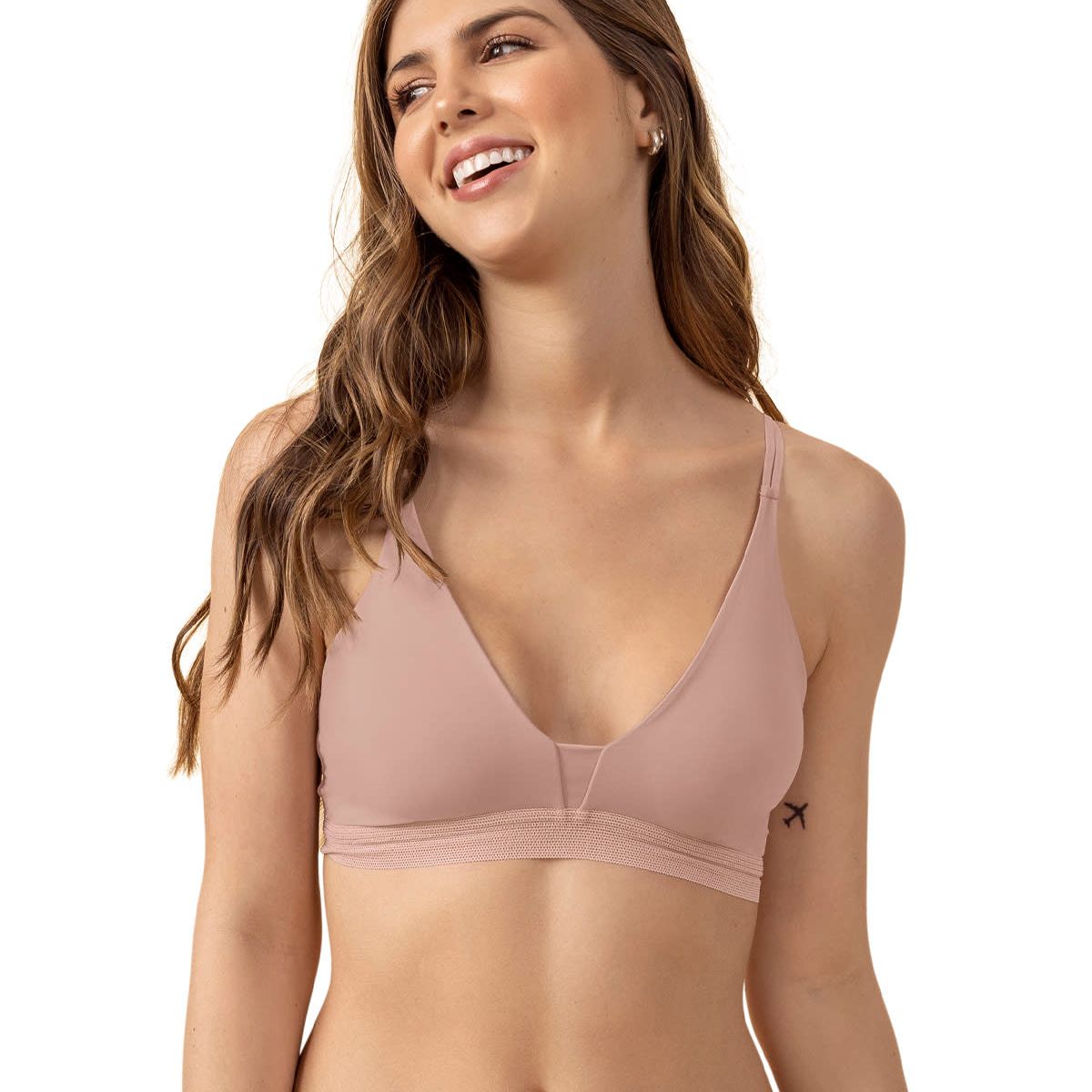 LEONISA - Bralette tipo top ultra cómodo y liviano 091030 Rosa