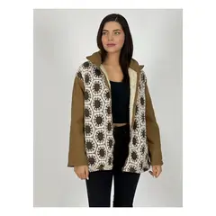 ENIGMATICA BOUTIQUE - Chaqueta Cotelé Bordado Camel