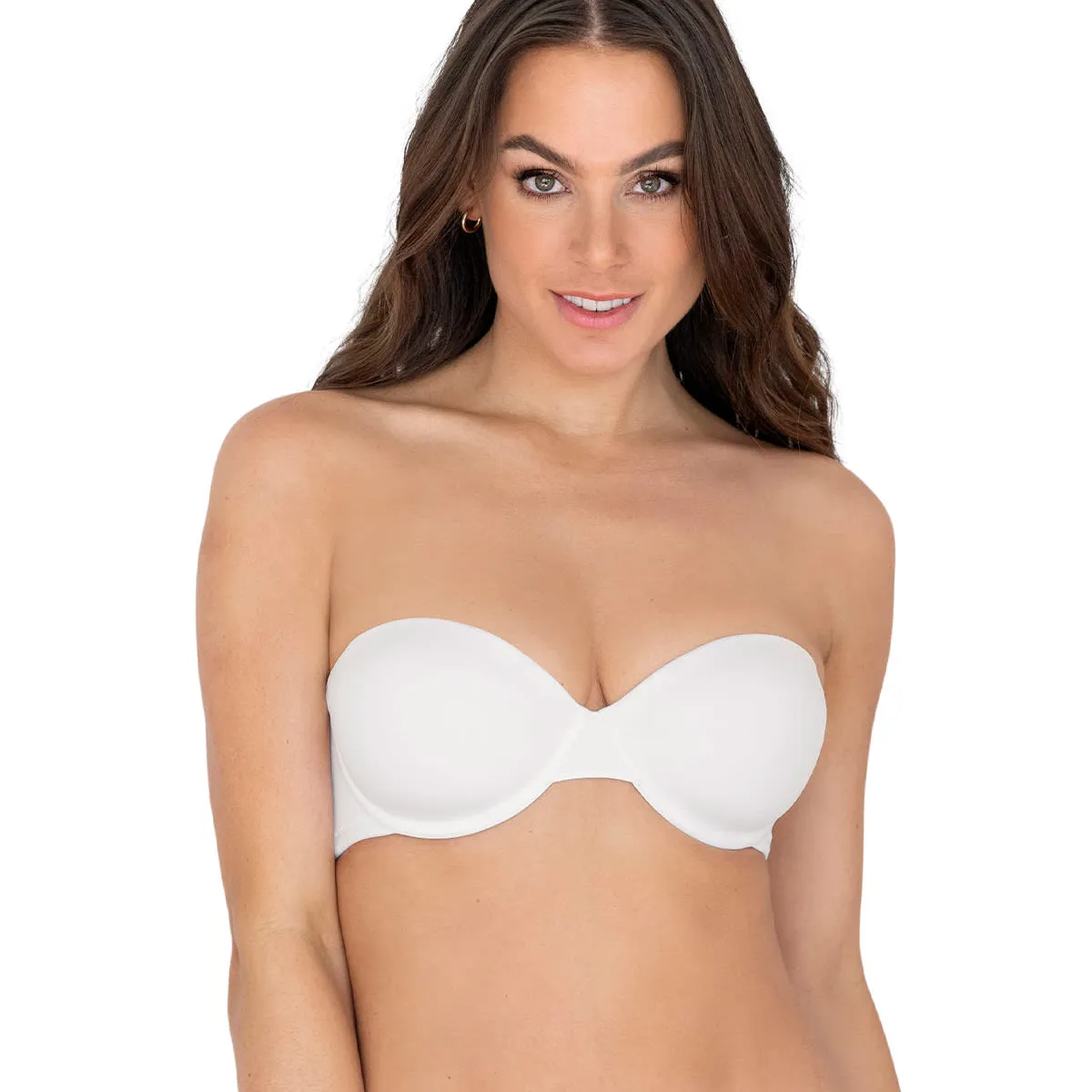 LEONISA - Sostén strapless sin realce con más de 7 formas de uso 091075 Blanco