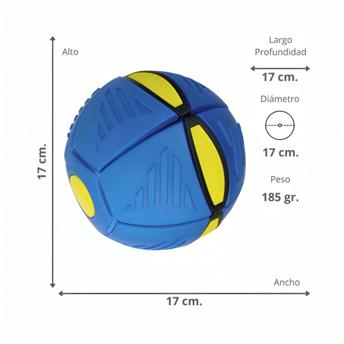 OEM - Frisbee Pelota Mágica Con Luz Led Azul